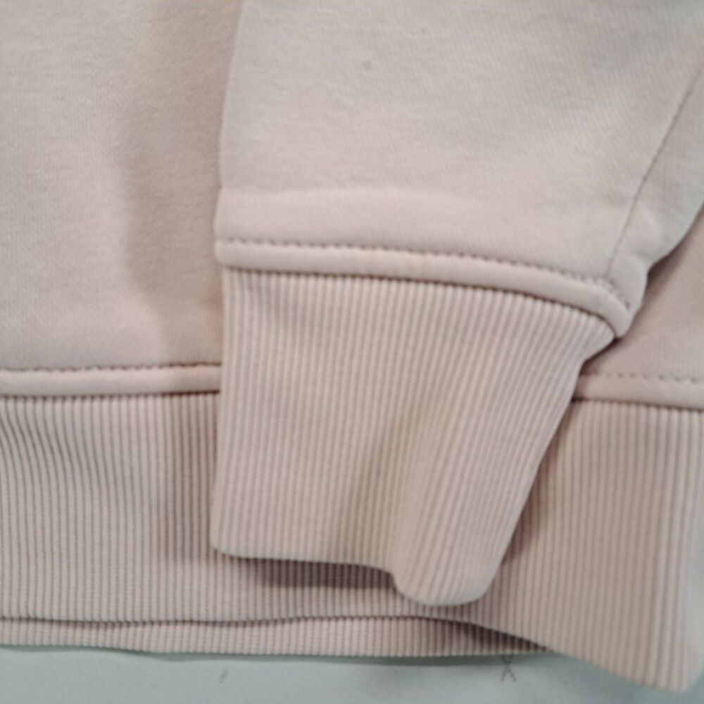 Carhartt Womens Medium Relaxed Fit Hoodie Sweatshirt Dusty Pink Sleeve Logo - Picture 4 of 14